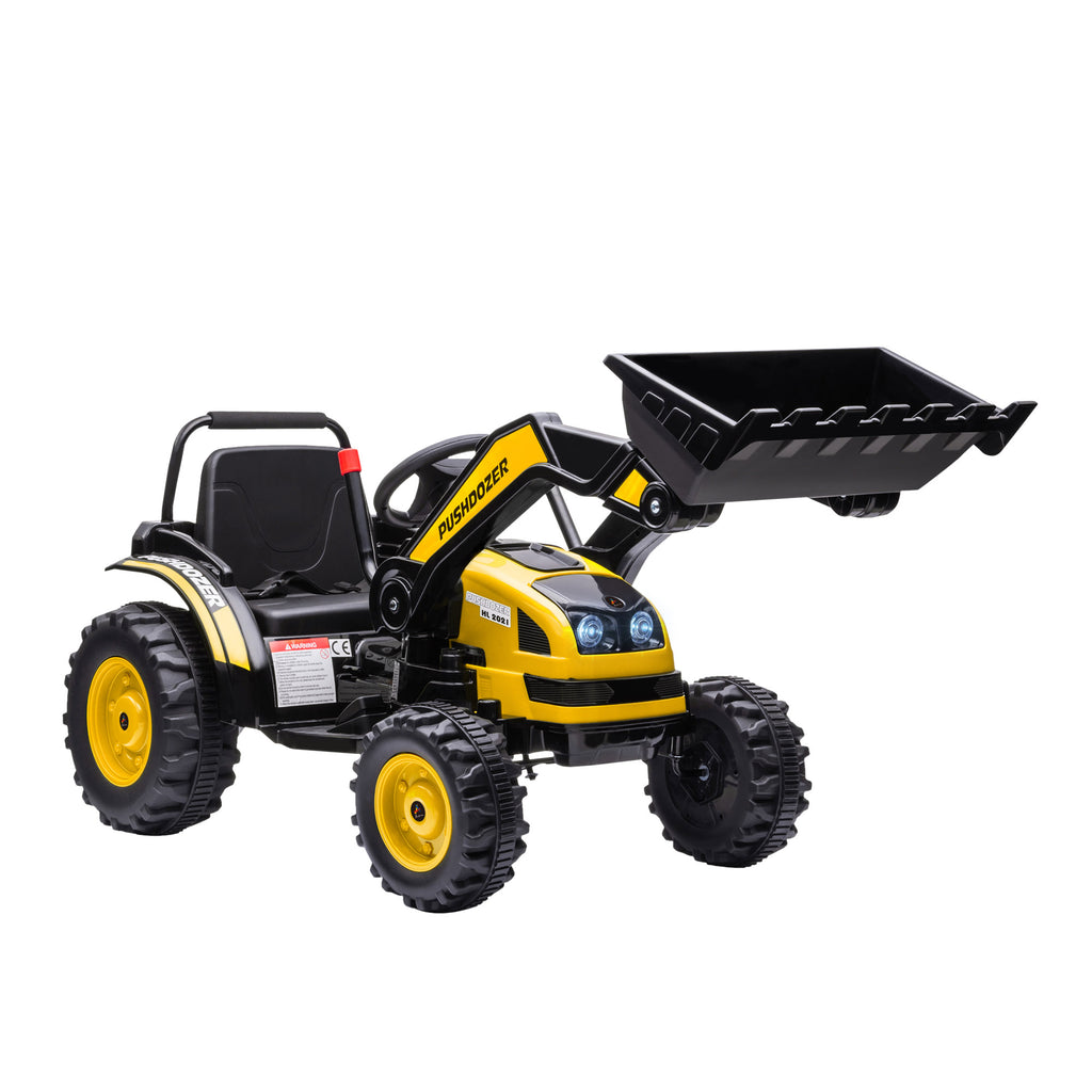 DodiOnline 6V Electric Kids Ride On Digger Excavator Construction Tractor Music Headlight for 3-5 years Yellow