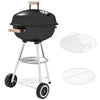 DodiOnline Portable Round Kettle Charcoal Grill BBQ Smoker with Lid Outdoor Heat Control Party Patio Barbecue Garden