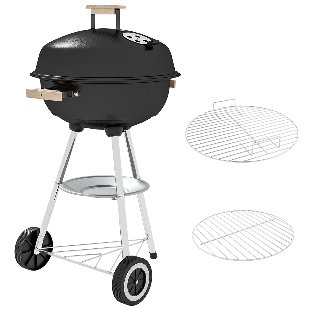 DodiOnline Portable Round Kettle Charcoal Grill BBQ Smoker with Lid Outdoor Heat Control Party Patio Barbecue Garden