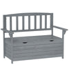 DodiOnline Two-Seater Garden Storage Bench - Grey