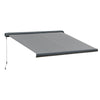DodiOnline Cassette Electric Manual Awning Door Window Retractable Canopy w/ R/C & LED 300W x 0-250D cm