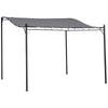 DodiOnline 3x3m Freestanding Metal Wall Awning Canopy Grey