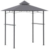 DodiOnline 2.5M (8ft) New Double-Tier BBQ Gazebo Grill Canopy Barbecue Tent Shelter Patio Deck Cover - Grey