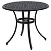 DodiOnline ?90cm Four-Seated Round Aluminium Garden Table, with Parasol Hole