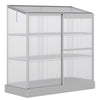 DodiOnline 3 Tier Greenhouse Garden Outdoor Cold Frame Plant Flower Growth Transparent Polycarbonate Board Openable Roof Sliding Door w/ Foundation 131L x 58W x 140H cm
