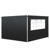 DodiOnline 3 Meters Gazebo Replaceable Exchangeable Side Panel Wall Panels Walls With Window, Black