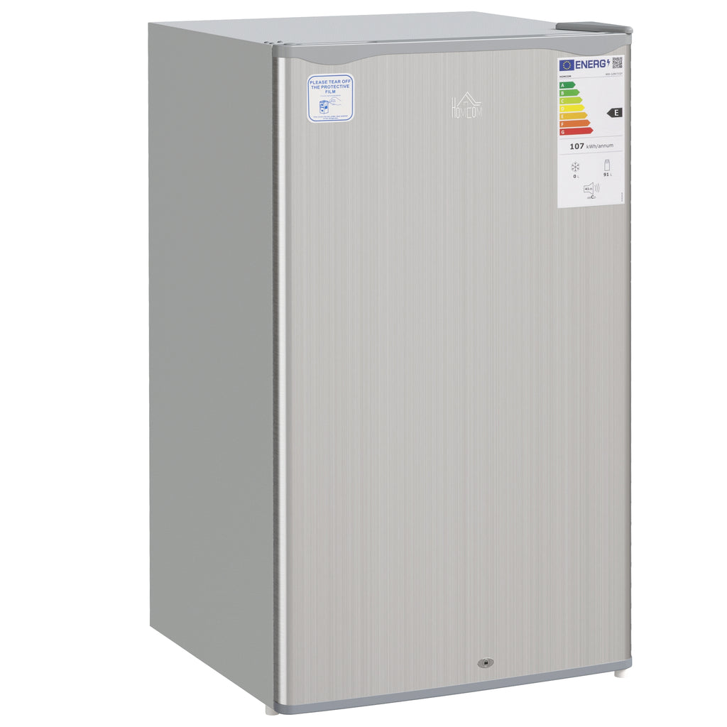 DodiOnline 91L Freestanding Under-Counter Fridge with Lock - Grey