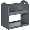 DodiOnline 2-Tier Storage Shelves, Kitchen Cart Shelf Unit with Wheels for Dining & Living Room, Home Study, Grey