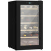 DodiOnline 24 Bottles Freestanding Wine Fridge with Glass Door, 65 Litres Single Zone Wine Cooler Fridge with Digital Touch Screen Controls and LED Light, Black
