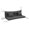 DodiOnline Back and Seat Cushion Replacement with 2 Pillows, Patio Chair Cushions Set with Ties, Charcoal Grey