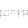 DodiOnline Set of Five 61.5cm Decorative Metal Fence Panels - Black