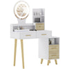 DodiOnline Elegant Dressing Table, with Storage - White