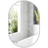 DodiOnline 60cm Aluminium Frame Round Bathroom Mirror - Silver Tone