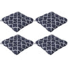 DodiOnline 4-Piece Seat Cushion Pillows Replacement, Patio Chair Cushions Set with Ties for Indoor Outdoor, Blue