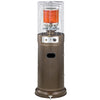 DodiOnline 11KW Patio Bullet Heater with Tip-over Protection, Gas Glass Tube Electronic Ignition Floor Standing Stainless Steel Garden Outdoor 137Hcm