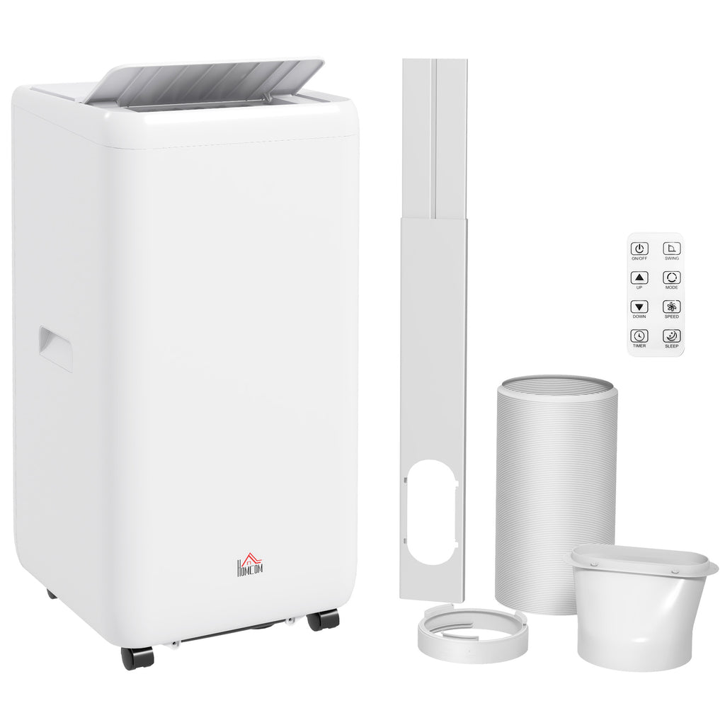 DodiOnline 12000 BTU Mobile Air Conditioner for Room up to 28m², with Dehumidifier, Auto & Sleep Mode, 24H Timer, Wheels