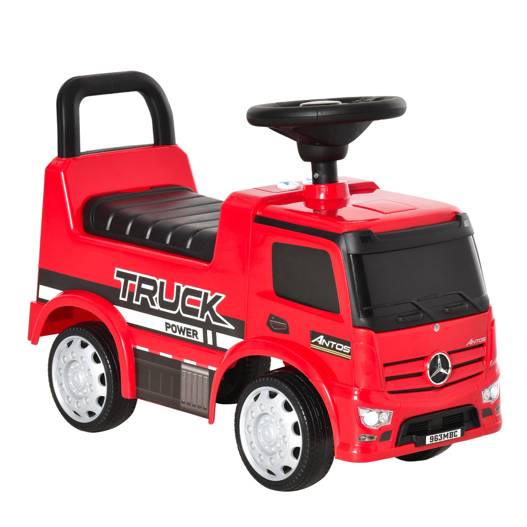 DodiOnline Compatible Kids Ride On Car Truck Mercedes Benz Licensed Toddler Foot To Floor Slider w/Under Seat Storage for 12 - 36 Months Red