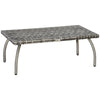 DodiOnline PE Wicker Rattan Garden Coffee Table - Mixed Grey
