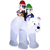 DodiOnline 6.4ft Inflatable Polar Bear and Penguin Christmas Inflatable