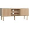 DodiOnline Sliding Door TV Cabinet Stand - Oak Wood-Effect