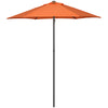 DodiOnline 2m Garden Parasol Umbrella, Outdoor Sun Shade with 6 Sturdy Ribs for Balcony, Bench, Garden, Orange