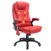 DodiOnline Executive Office Chair with Massage and Heat, High Back PU Leather Massage Office Chair with Adjustable Height, Red
