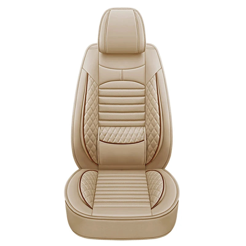 2024 the New Four Seasons Universal Diamond-shaped Full-leather Waist-solid Car Seat Cushion