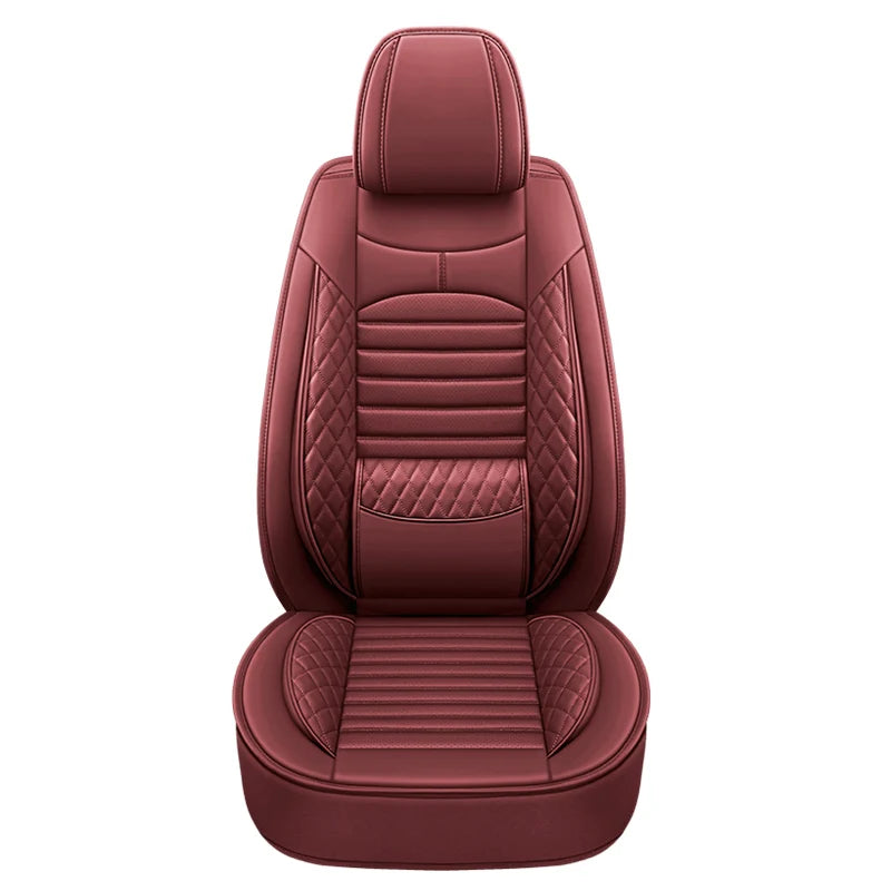 2024 the New Four Seasons Universal Diamond-shaped Full-leather Waist-solid Car Seat Cushion