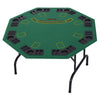 DodiOnline 8 Player Folding Games Poker Table with Chip Cup Holder Steel Base Felt Top Octagon Blackjack Green