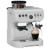 DodiOnline 15 Bar Coffee Machine, with Adjustable Grind, Steamer and Accessories - Silver Colour
