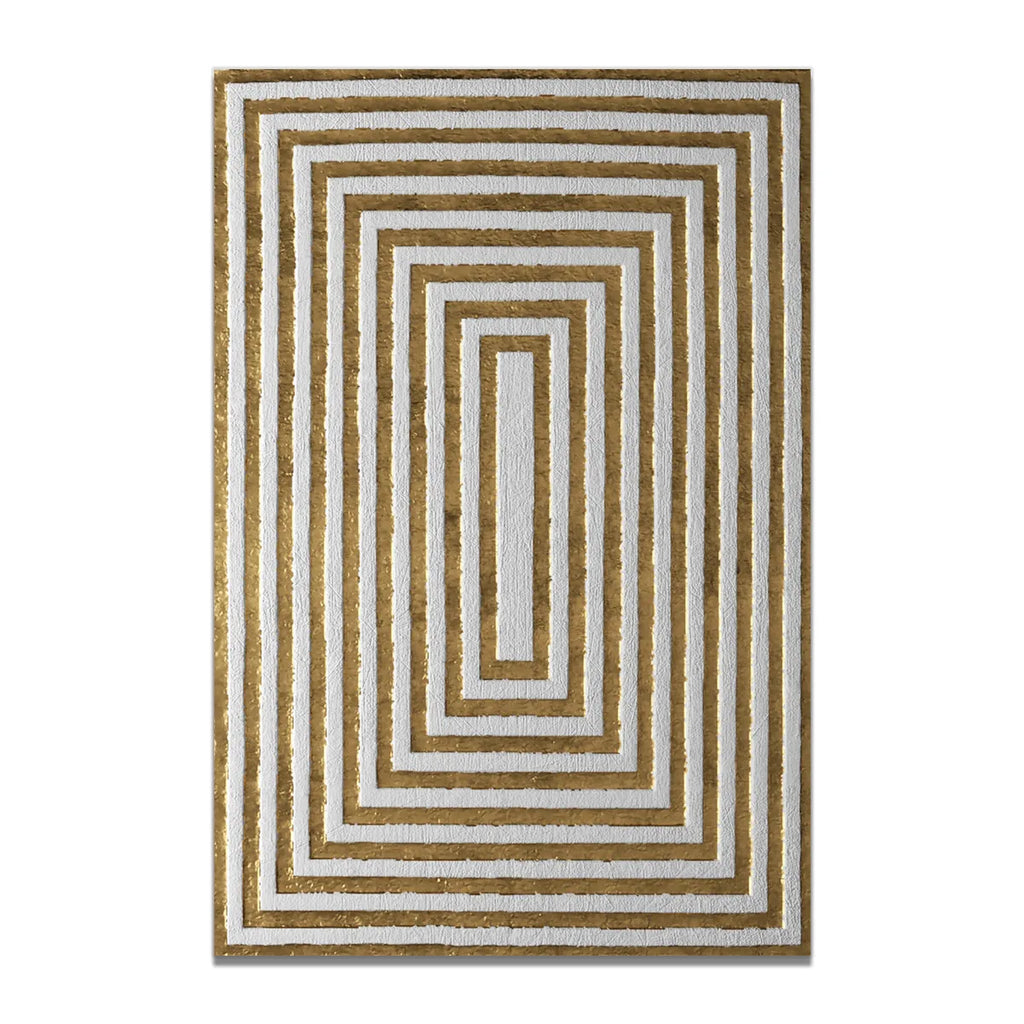 Golden Geometric Circle Canvas Poster Abstract Print Picture Wall Art Home Decor