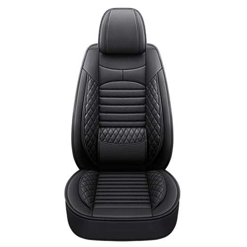 2024 the New Four Seasons Universal Diamond-shaped Full-leather Waist-solid Car Seat Cushion