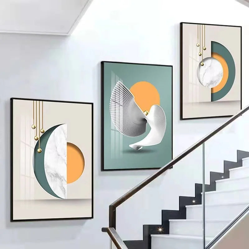 30x40 S3 Aluminum Alloy Frame Glass Gallery Hanging Paintings Wall Decoration Living Room TV Sofa Background Crystal Wall Decor