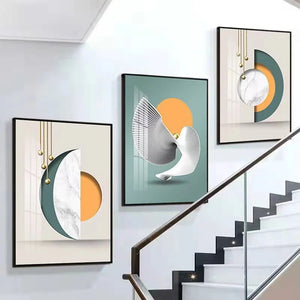 30x40 S3 Aluminum Alloy Frame Glass Gallery Hanging Paintings Wall Decoration Living Room TV Sofa Background Crystal Wall Decor