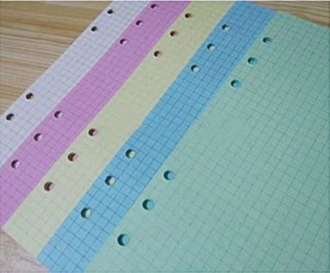 50 Sheet A5 A6 Loose-leaf Colorful Refill Inner Page Line Blank Grid Inner Page Inside Paper Stationery