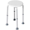 DodiOnline Shower Chair, Height Adjustable Aluminium Shower Stool with Non-Slip Feet for Disabled, Elderly, White