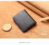 BISON DENIM Black Purse For Men Genuine Leather Men's Wallets Thin Male Wallet Card Holder Cowskin Soft Mini Purses N4429