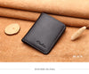 BISON DENIM Black Purse For Men Genuine Leather Men's Wallets Thin Male Wallet Card Holder Cowskin Soft Mini Purses N4429