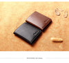 BISON DENIM Black Purse For Men Genuine Leather Men's Wallets Thin Male Wallet Card Holder Cowskin Soft Mini Purses N4429