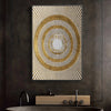 Golden Geometric Circle Canvas Poster Abstract Print Picture Wall Art Home Decor