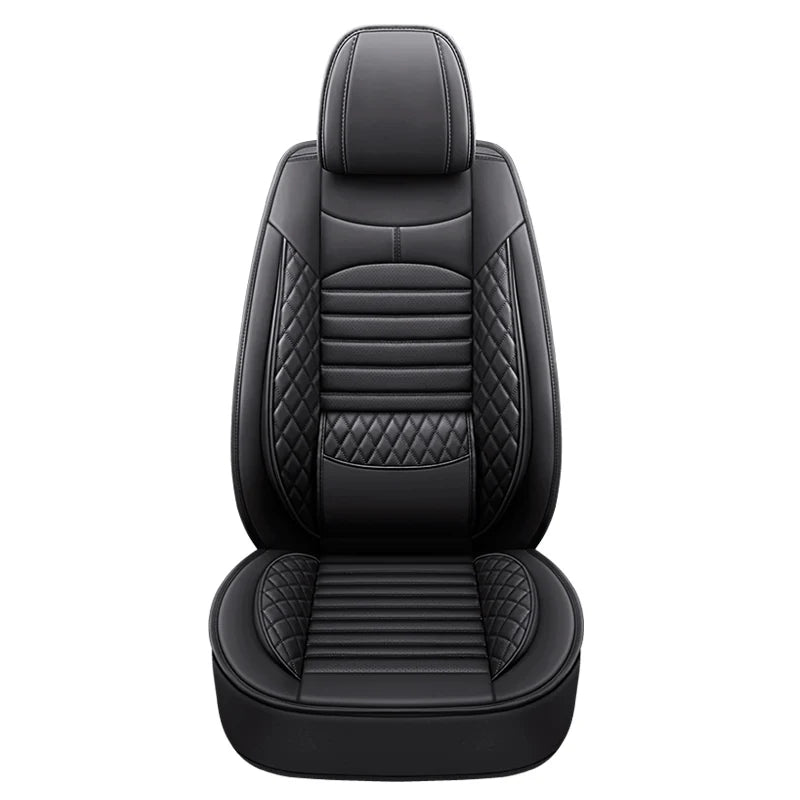 2024 the New Four Seasons Universal Diamond-shaped Full-leather Waist-solid Car Seat Cushion