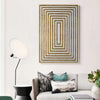 Golden Geometric Circle Canvas Poster Abstract Print Picture Wall Art Home Decor