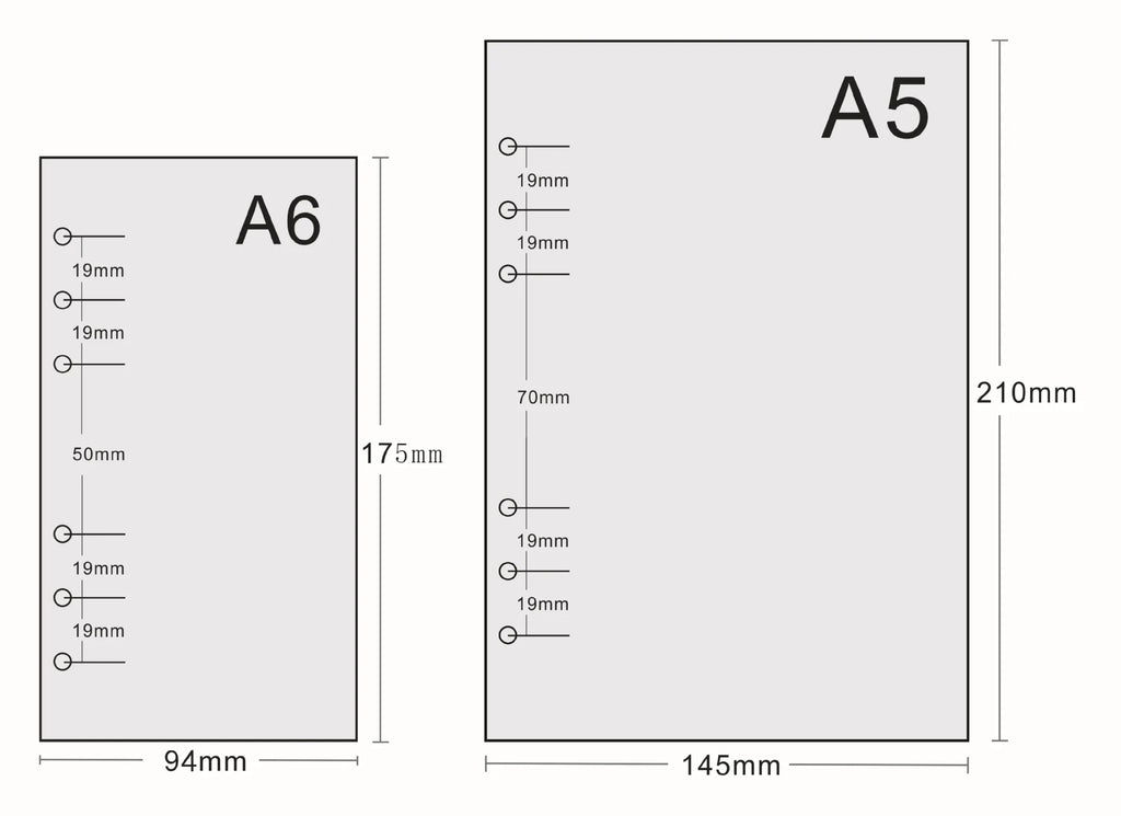 50 Sheet A5 A6 Loose-leaf Colorful Refill Inner Page Line Blank Grid Inner Page Inside Paper Stationery