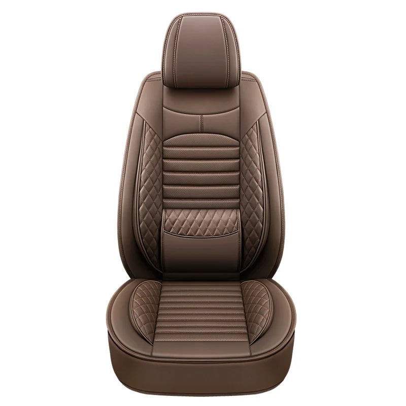2024 the New Four Seasons Universal Diamond-shaped Full-leather Waist-solid Car Seat Cushion
