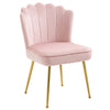 DodiOnline Velvet-Feel Shell Accent Chair - Pink