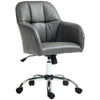 DodiOnline Faux Leather Tub Office Chair, with Wheels - Grey