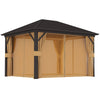 DodiOnline 3.6 x 3(m) Aluminium Frame Hardtop Gazebo, with Accessories