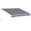 DodiOnline 3 x 2.5m Manual Awning Canopy Sun Shade Shelter Retractable for Garden Grey