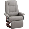 DodiOnline Manual Recliner Chair Armchair Sofa with Faux Leather Upholstered Wooden Base for Living Room Bedroom, Grey