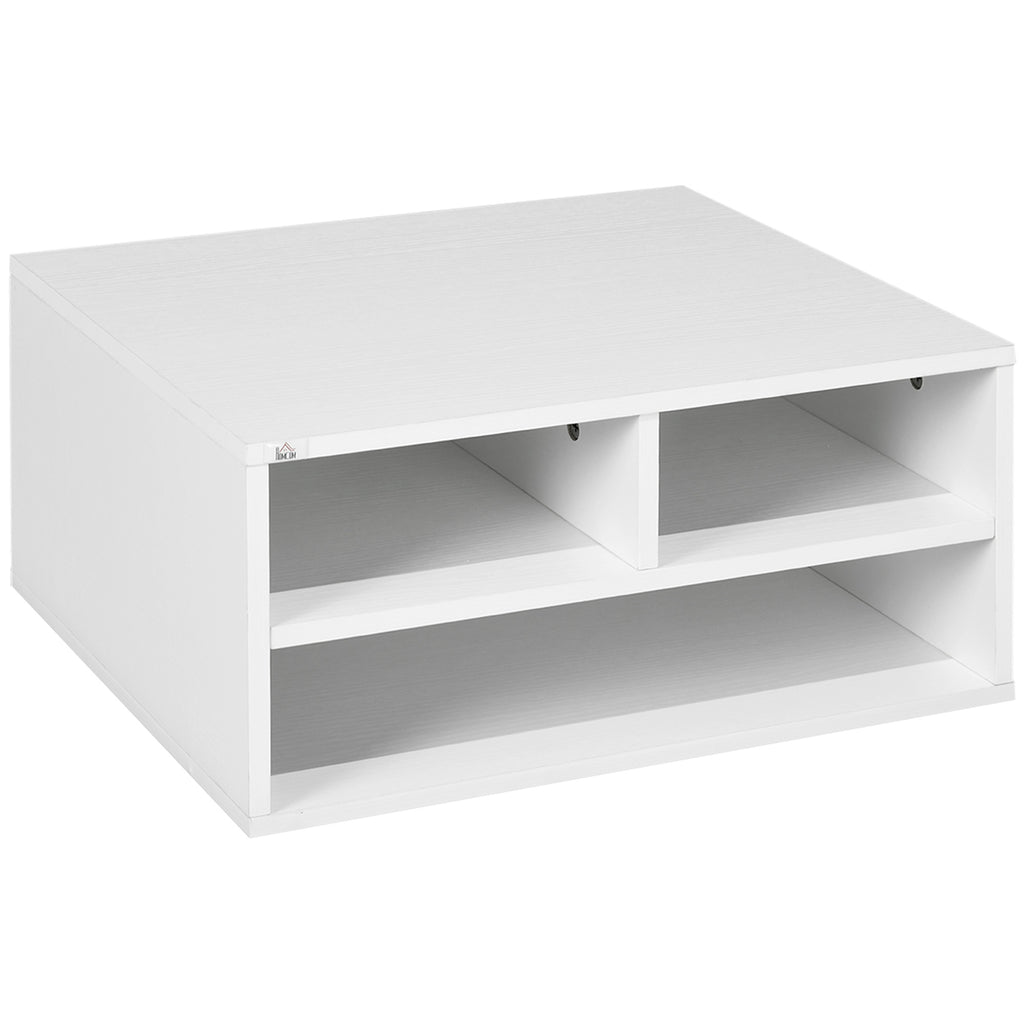 DodiOnline Three-Compartment Printer Storage Cabinet - White